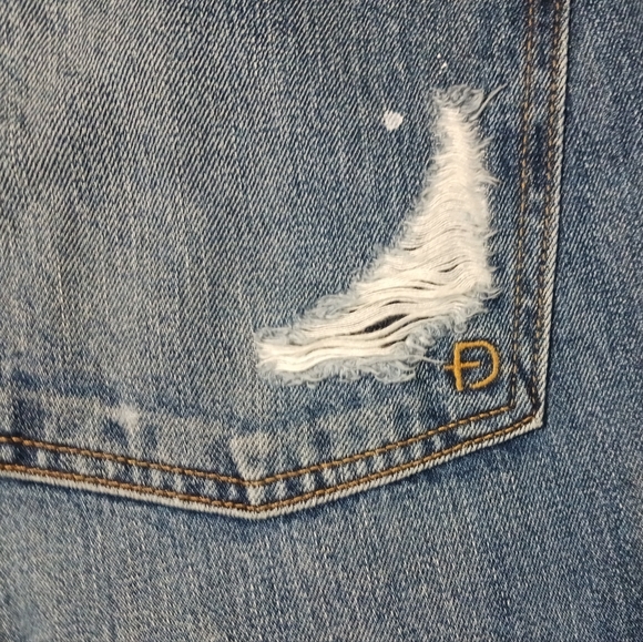 Fidelity Denim Slash Boyfriend Rip & Repair Crop Jeans 28 - Picture 7 of 9